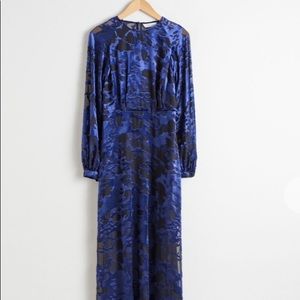 NWT blue velvet &other stories dress